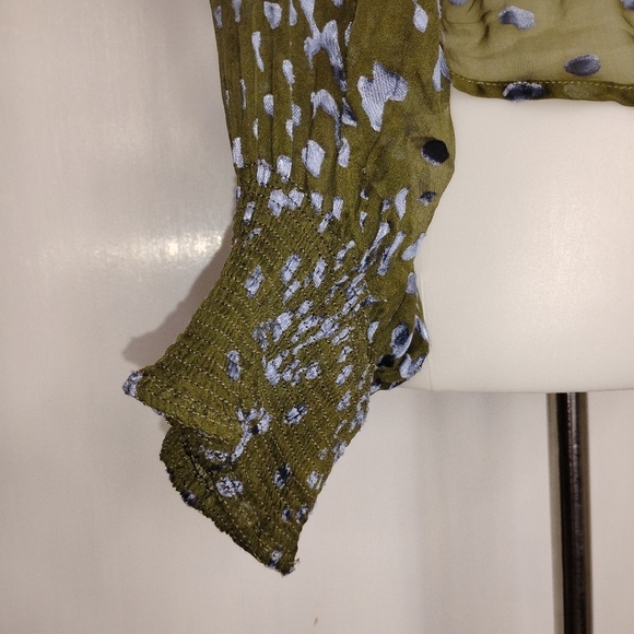 SHEER CUT VELVET CHIFFON BLOUSE - Picture 10 of 10